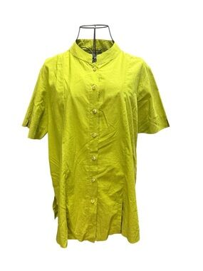 Spirithouse Bright Lime Green Short Sleeve Tunic Small